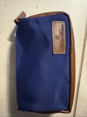 Navy and Brown Travel Pouch